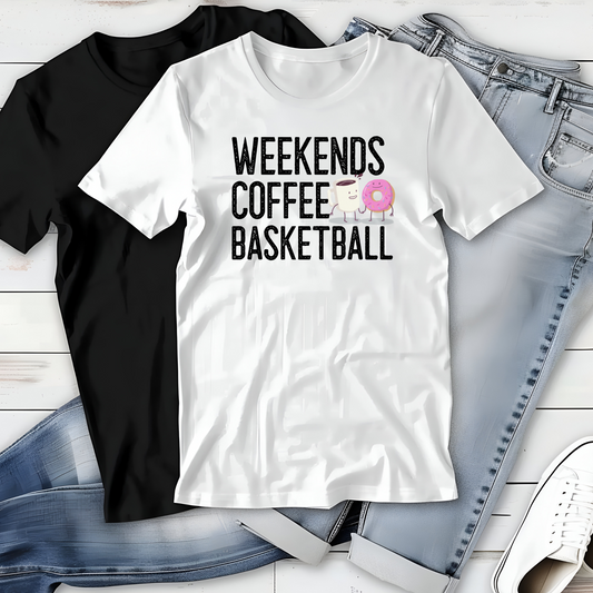 Weekends Coffee Basketball Unisex T-Shirt