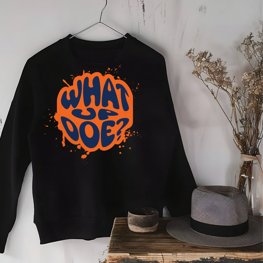 What Up Doe? Unisex Sweatshirt - Orange & Blue