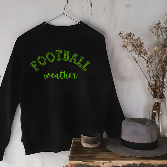 Football Weather Unisex Champion Sweatshirt-Green