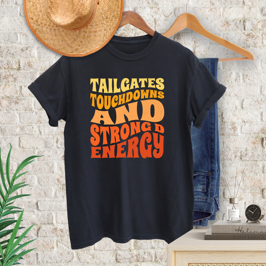 Tailgates, Touchdowns, and Strong D Energy Unisex T-Shirt