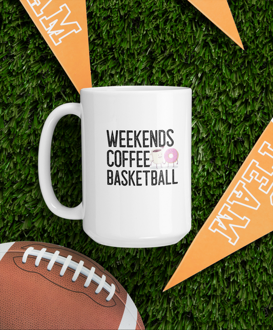 Weekends Coffee Basketball Ceramic Mug