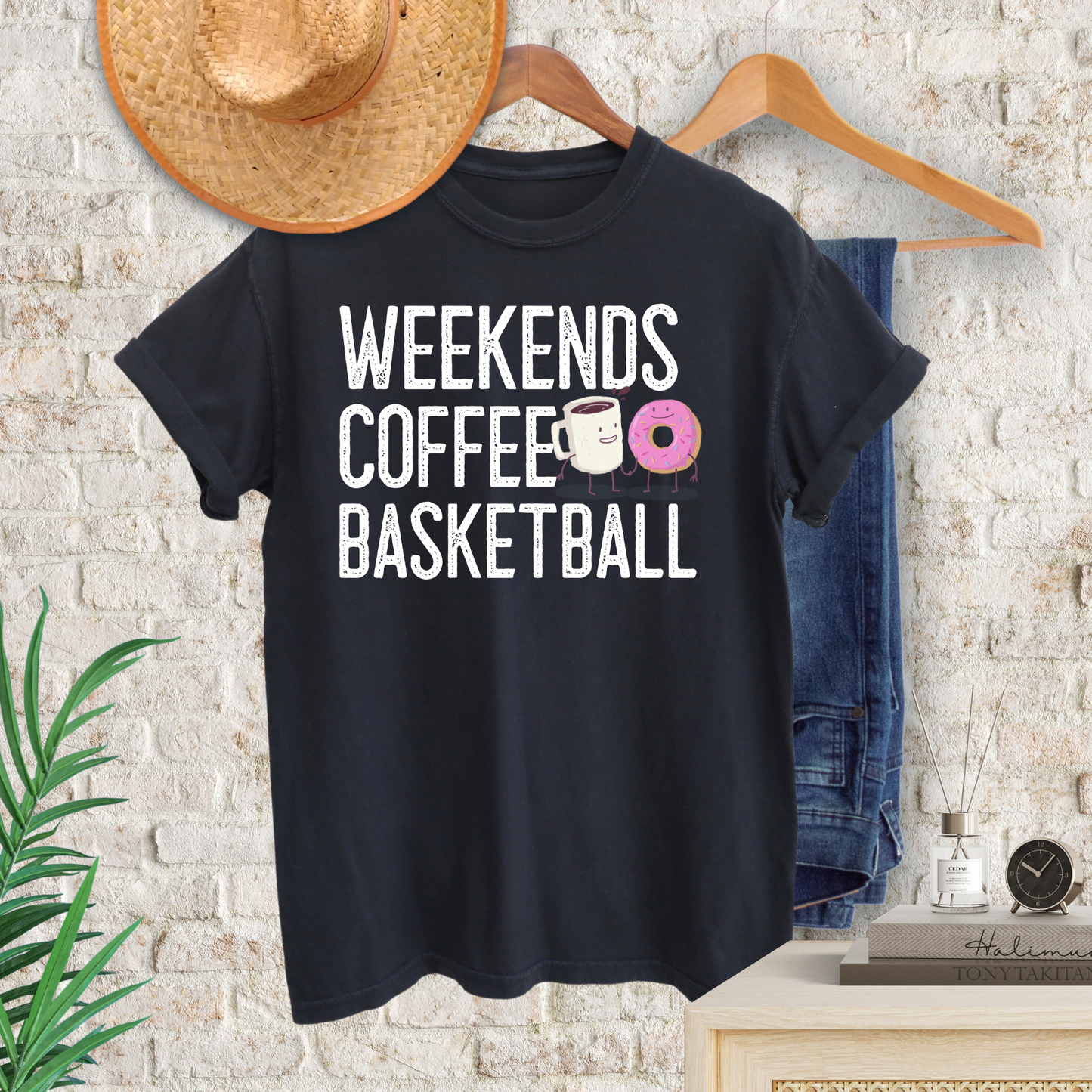 Weekends Coffee Basketball Unisex T-Shirt