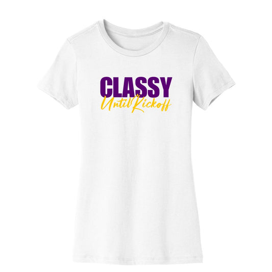 Classy Until Kickoff Crewneck T-Shirt