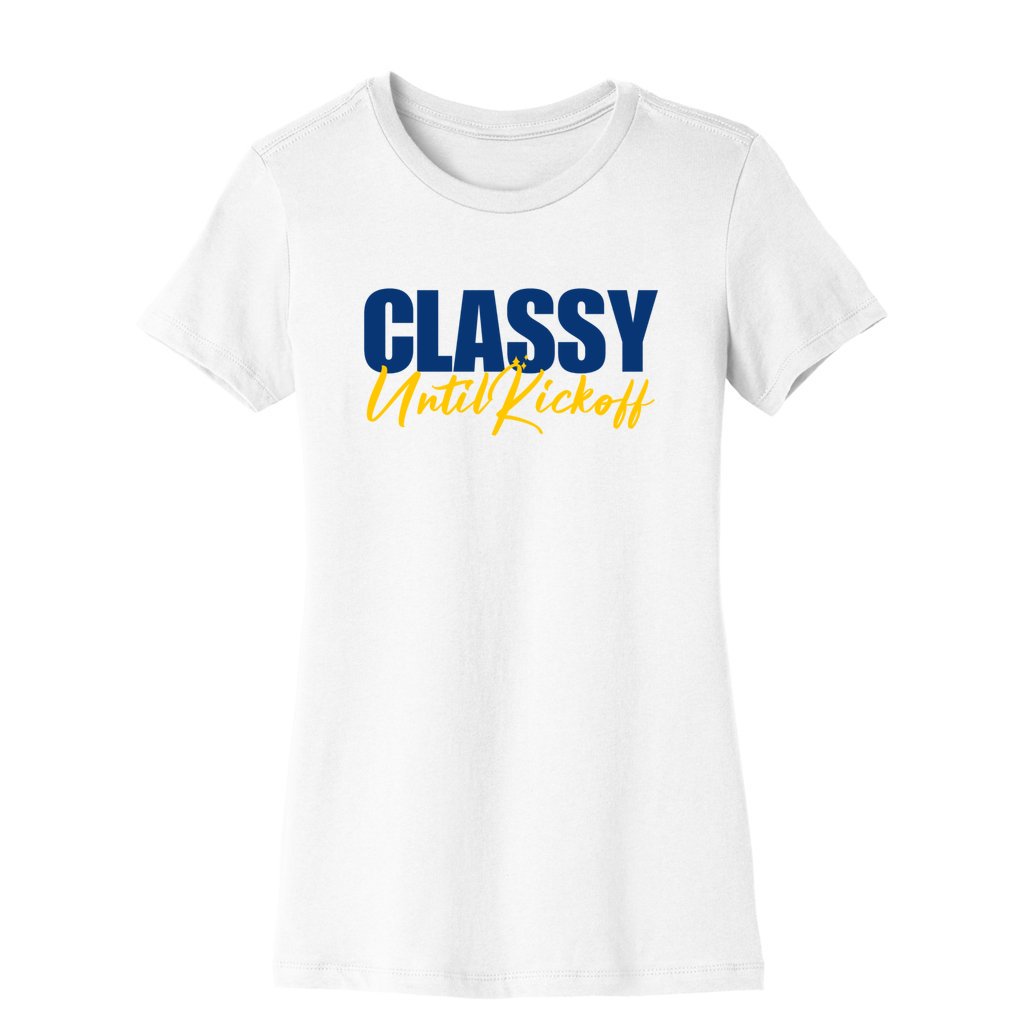 Classy Until Kickoff Crewneck T-Shirt