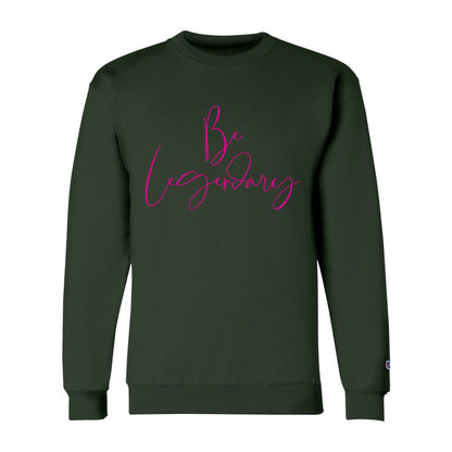 Be Legendary Unisex Champion Sweatshirt-Pink