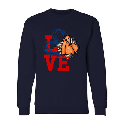 Love Basketball Unisex Sweatshirt - Blue & Red