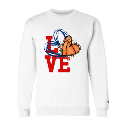 Love Basketball Unisex Sweatshirt - Blue & Red