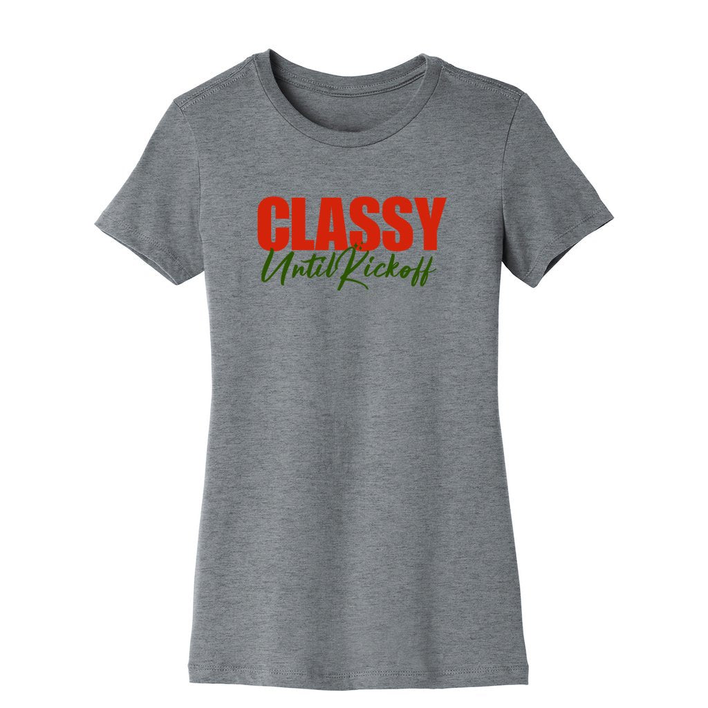 Classy Until Kickoff Crewneck T-Shirt